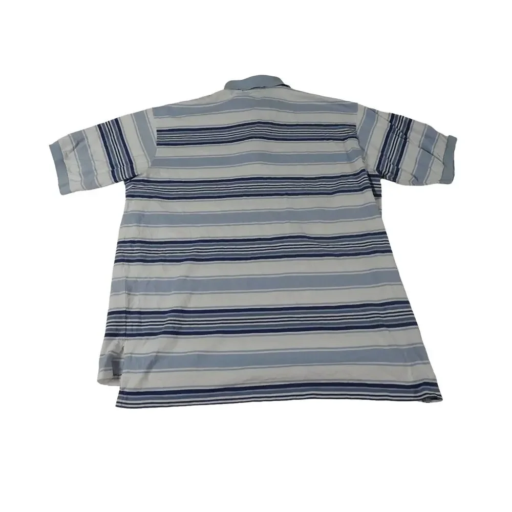 Ralph Lauren Y2K Vintage Fine Cotton Striped Streetwear Polo Shirt Men's XL